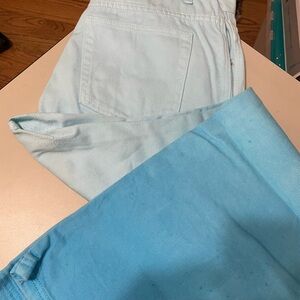 Arizona Two-tones faded light to dark jeans.  One long, one capri,  size 16 1/2